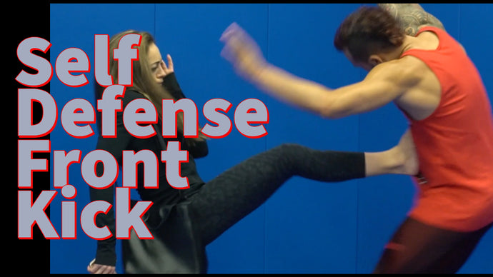 Front kick self defense | SamuraiFT Cardio Kickboxing application.